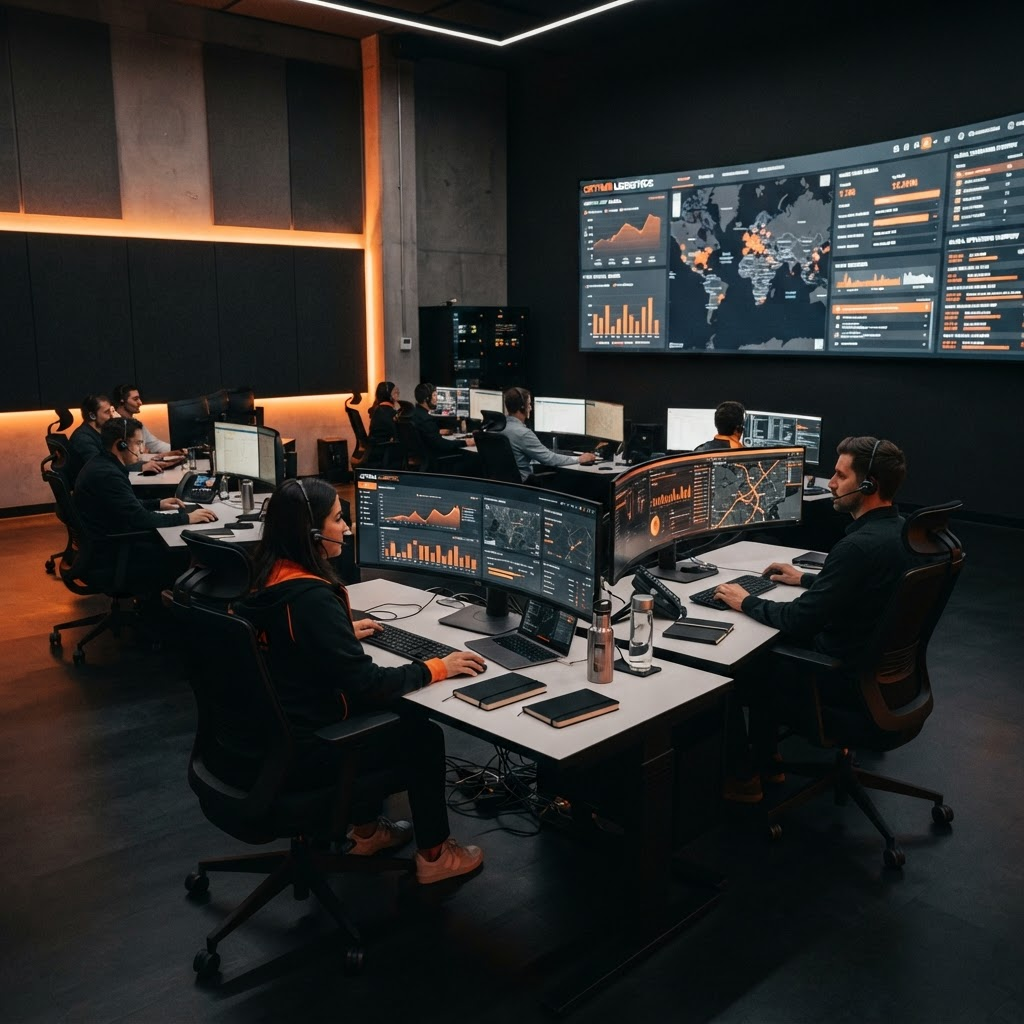 RXP dispatch command center with real-time freight visibility tools